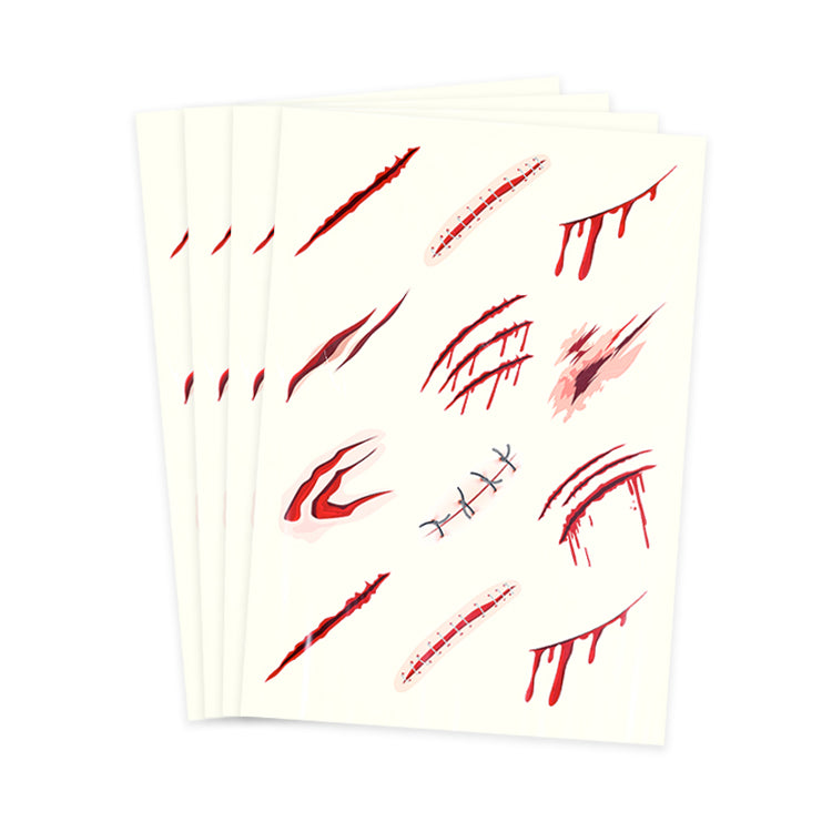 Scary Scars Tattoo Sheets x 4 ( £1 Special )