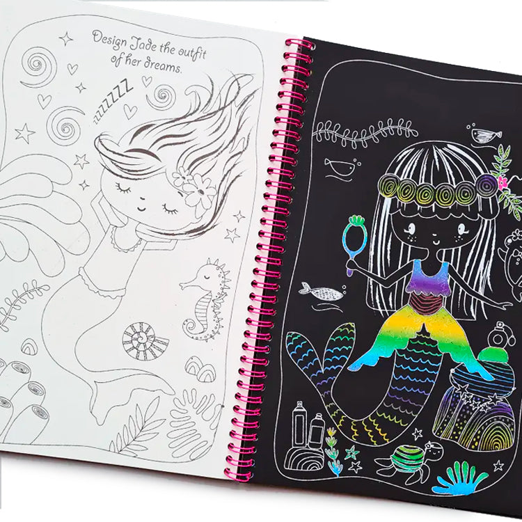Mermaid Dolly Dressing Scratch Art Book