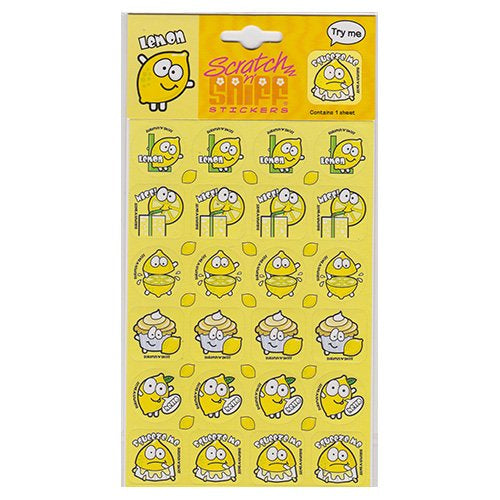Lemon Super Scratch And Sniff Sticker Pack