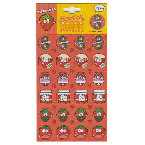 Strawberry Super Scratch And Sniff Sticker Pack
