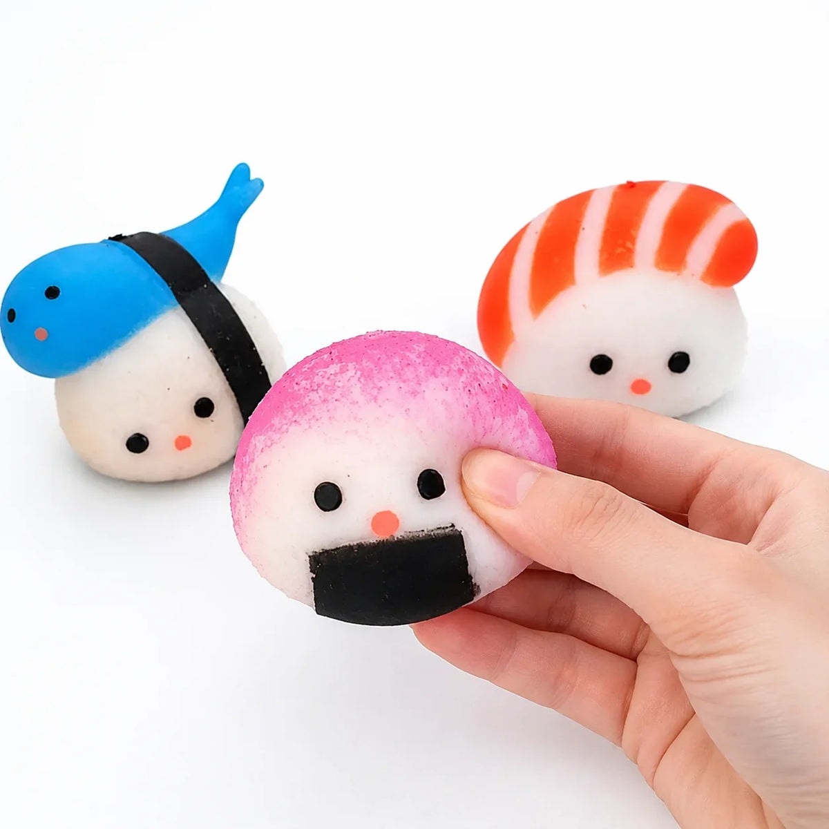 Scrunchems Squishy Sushi 3 Pack - Fidget Sensory ASMR Squish Toy