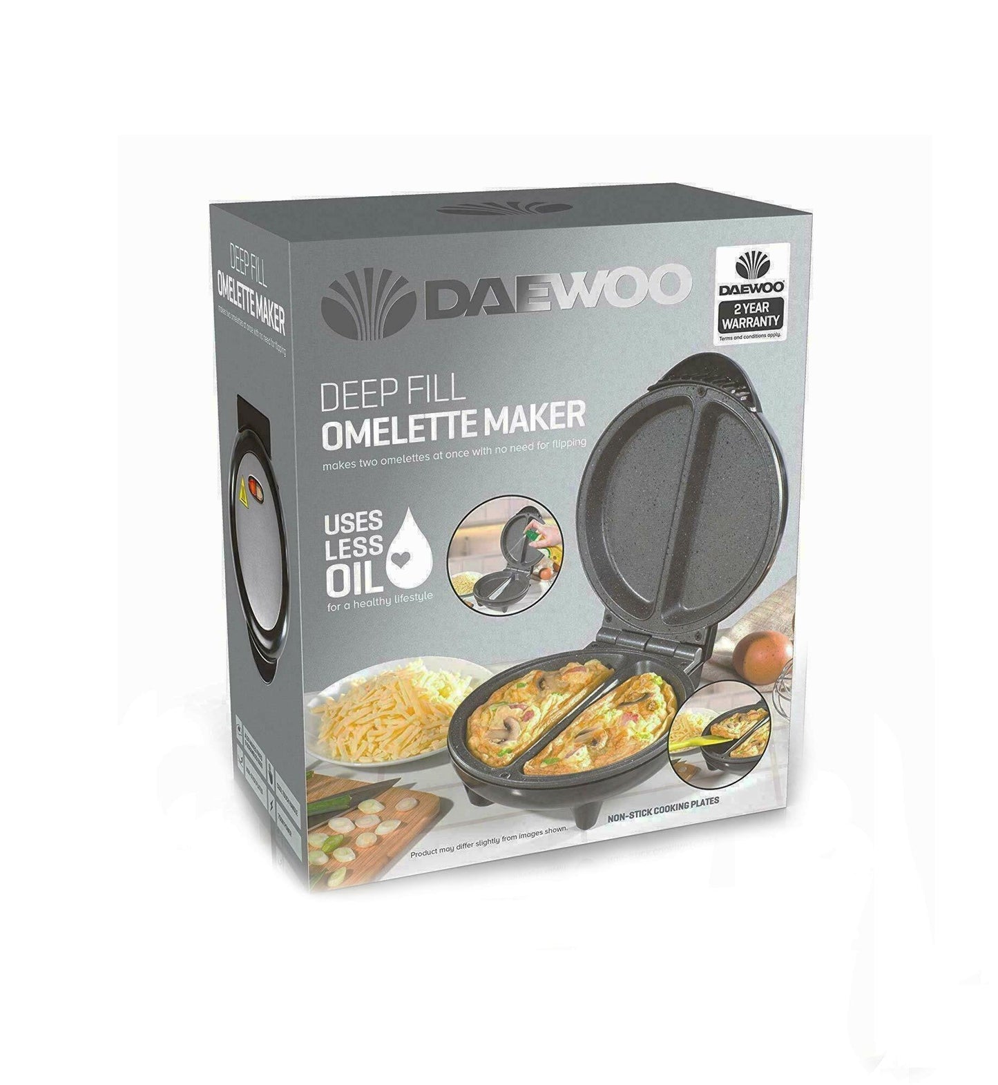Daewoo Non Stick Deep Fill Omelette Maker 750 Watt