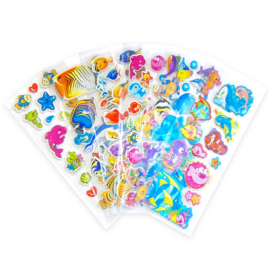 Sealife Puffy Sticker Sheets x 6 ( Special Deal )
