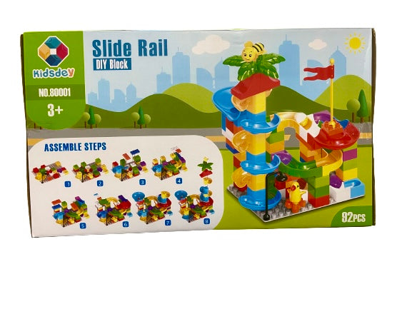 Building Blocks Slide Rail DIY - 92 Piece Set