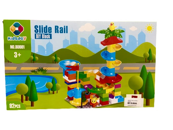 Building Blocks Slide Rail DIY - 92 Piece Set