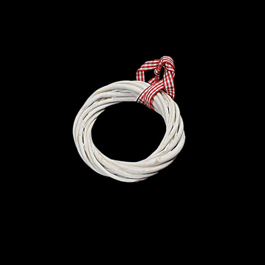 Garden Decoration White Straw Circle 10 cm 3546