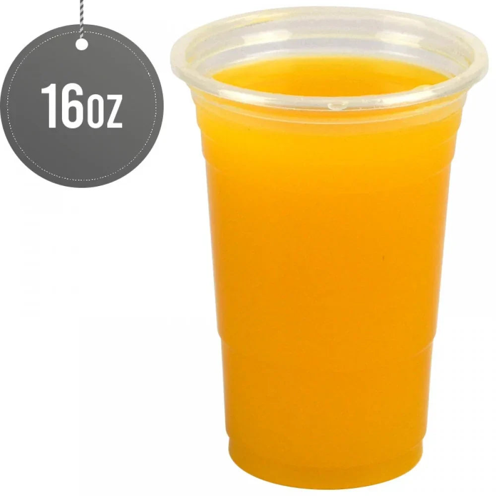 Reusable Plastic Smoothie Juice Cups 16Oz Pack Of 50