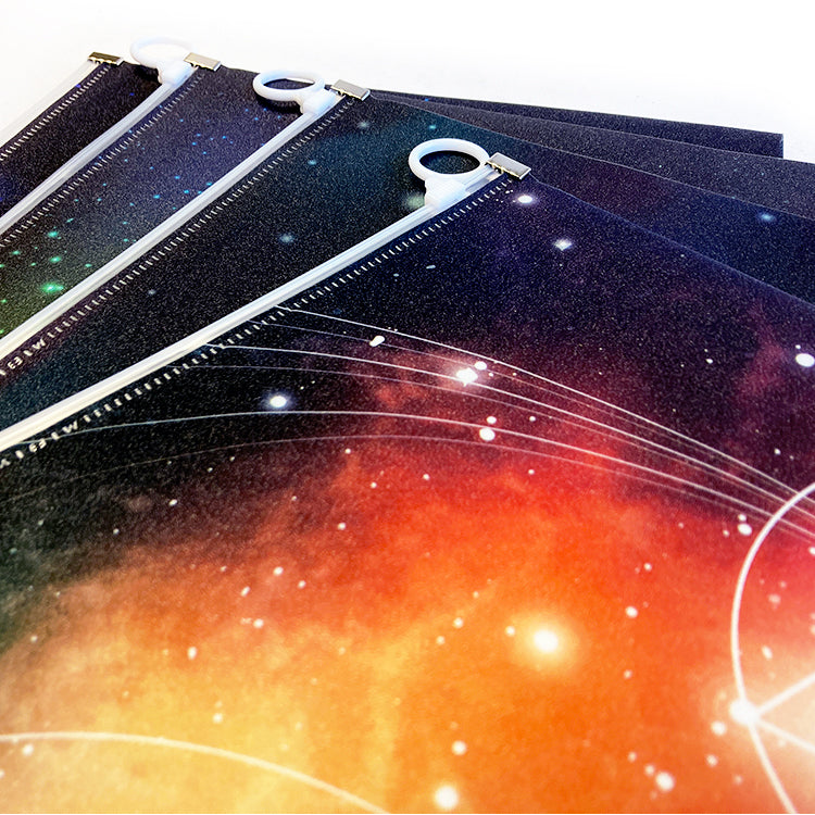 Space Glittery A4 Pouch x 12 ( BULK BUY )