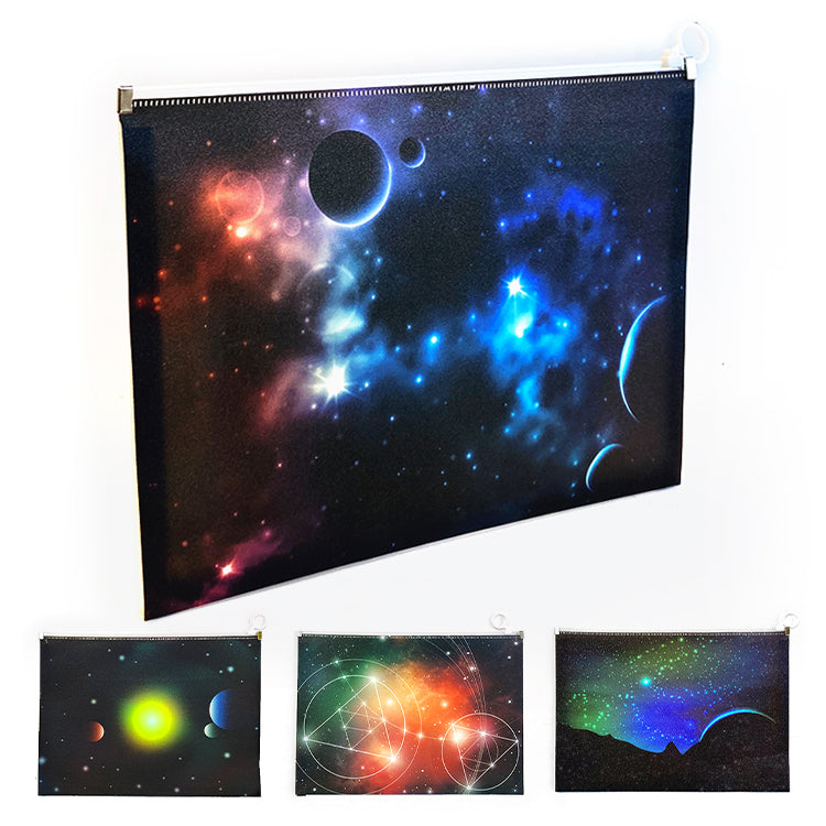 Space A4 Glitter Stationery Pouch