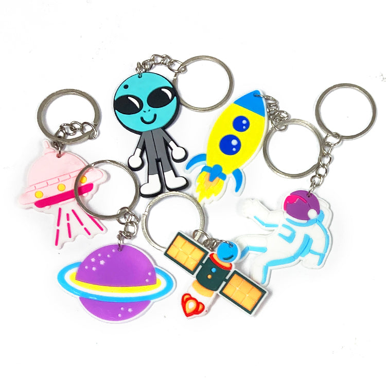 Outer Space Chunky Keychains x 6 ( ONE OFF SPECIAL )