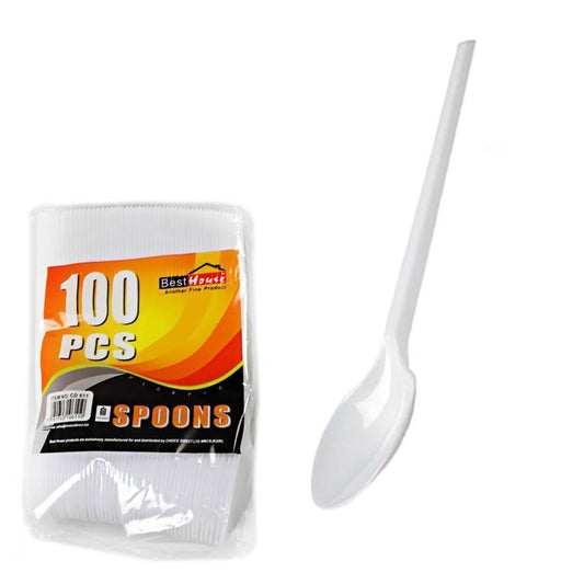 Reusable Plastic Spoons Pack Of 100