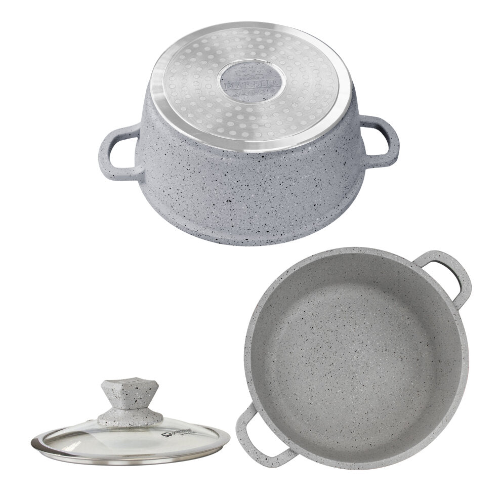 Nea Marbell Diecast Stockpot Set 5pc Grigio 6761