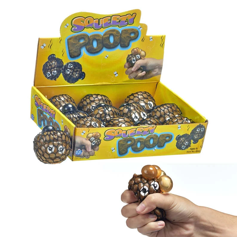 Squeezy Poop Mesh Squishy Squish Fidget Sensory Toy