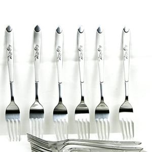 6 x Stylish Stainless Steel Dinner Forks