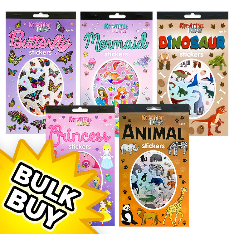 Jumbo Sticker Pads Assorted x 20 ( BULK BUY )