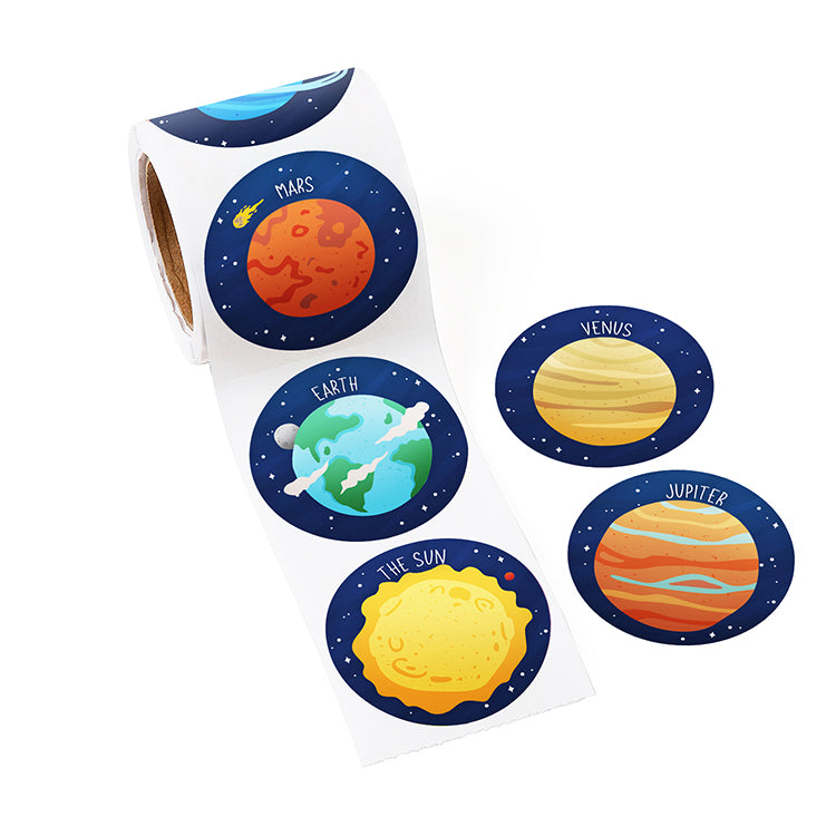 Space 120 Stickers Roll x 6 ( BULK BUY )
