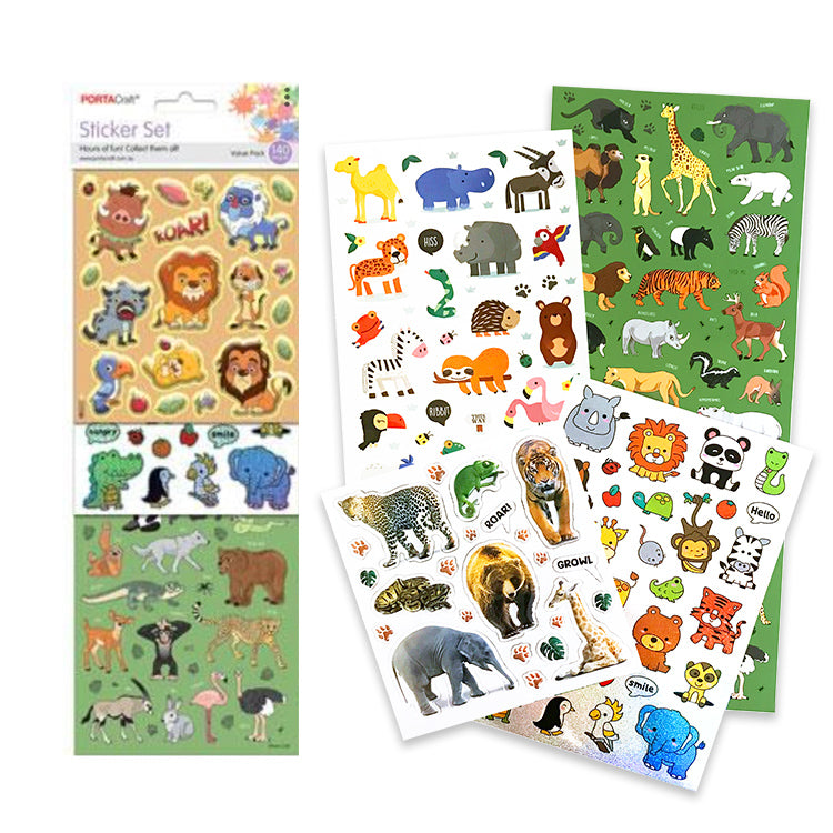 Jungle Animal Bumper Sticker Mix