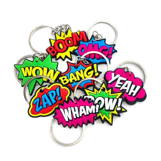 Superhero Keyrings x 8 ( ONE OFF SPECIAL )