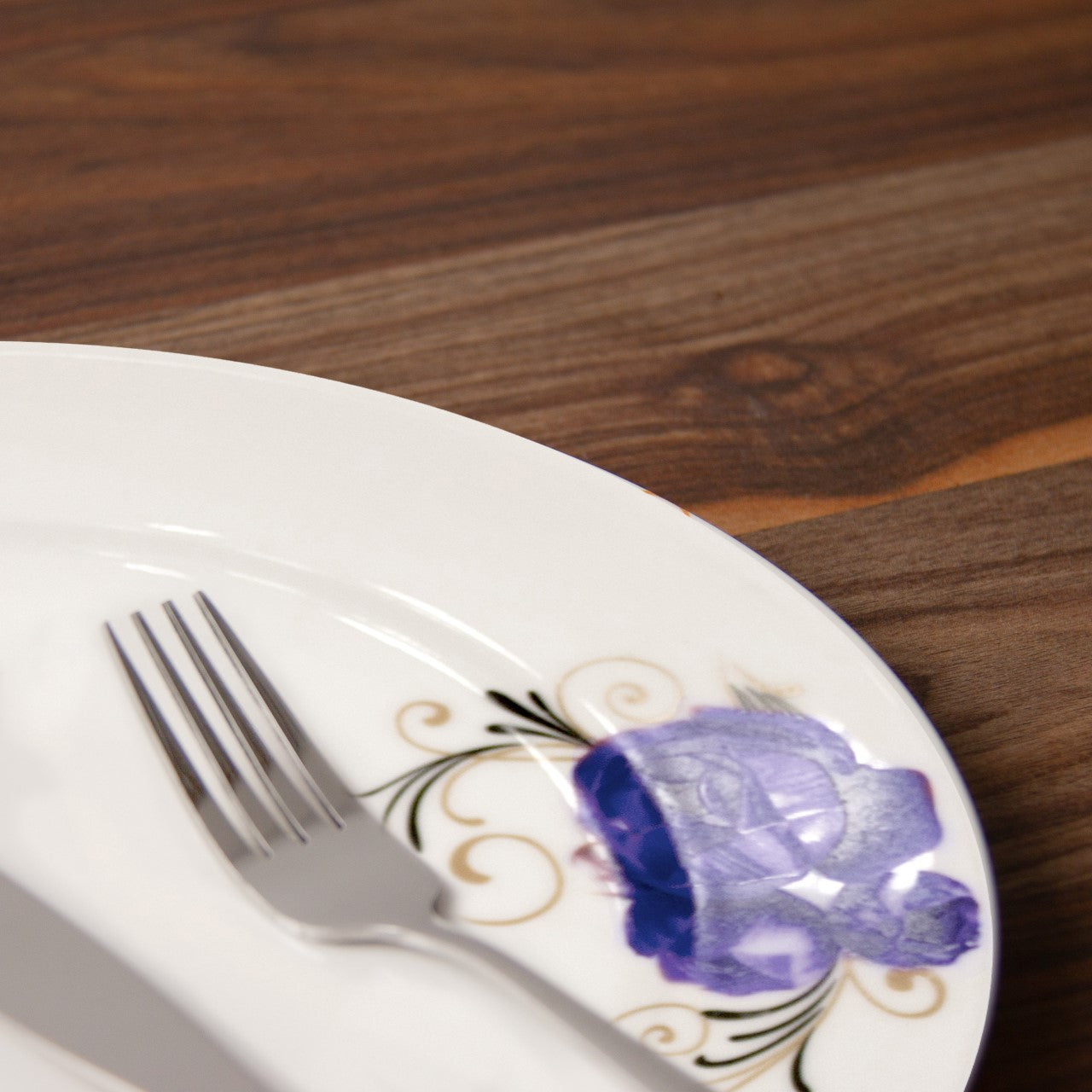 Durane Ceramic Dinner Plate Blue Rose 26.5cm 10031