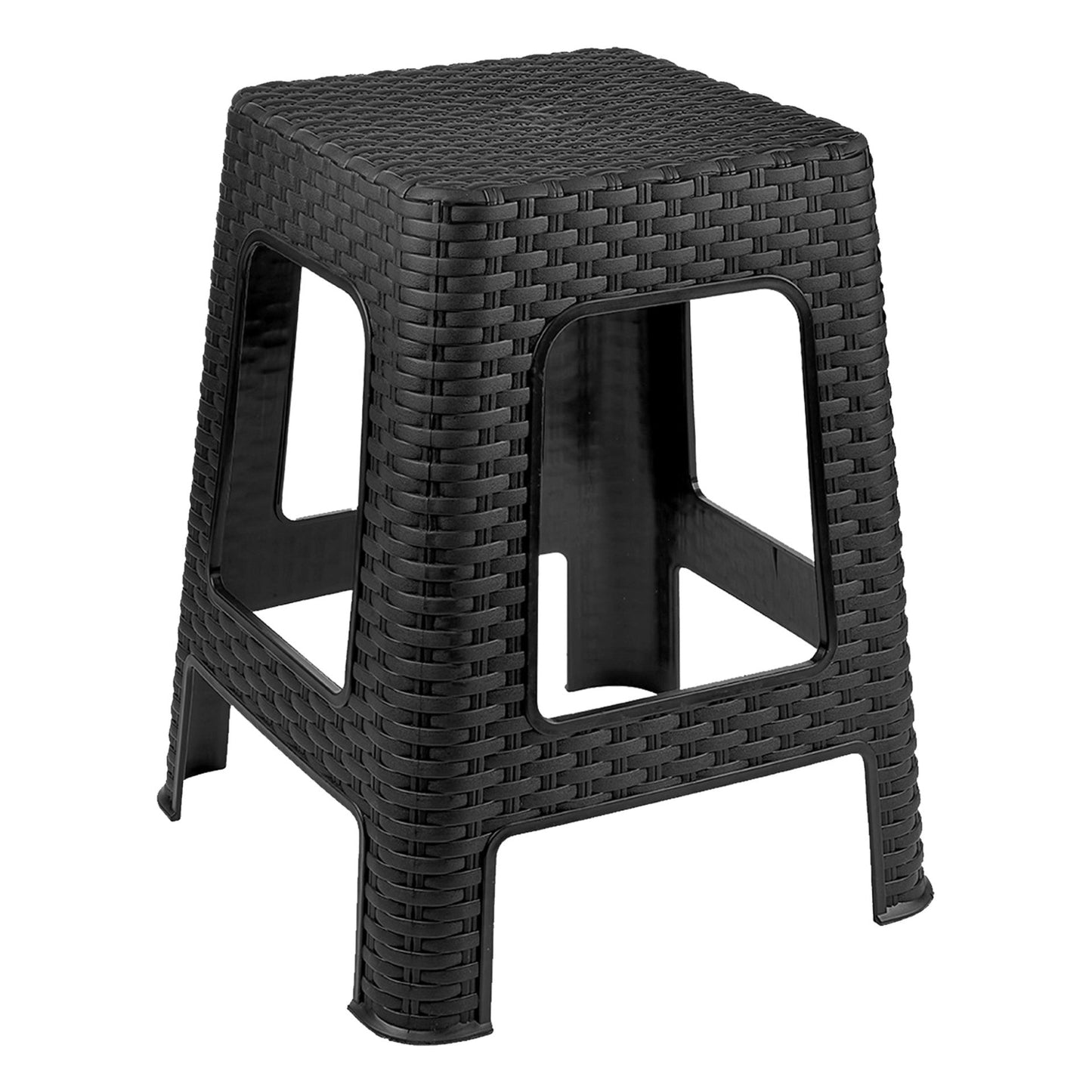 Tuffex Plastic Rattan Stool 28 x 28 x 45 cm Assorted Colours 10159