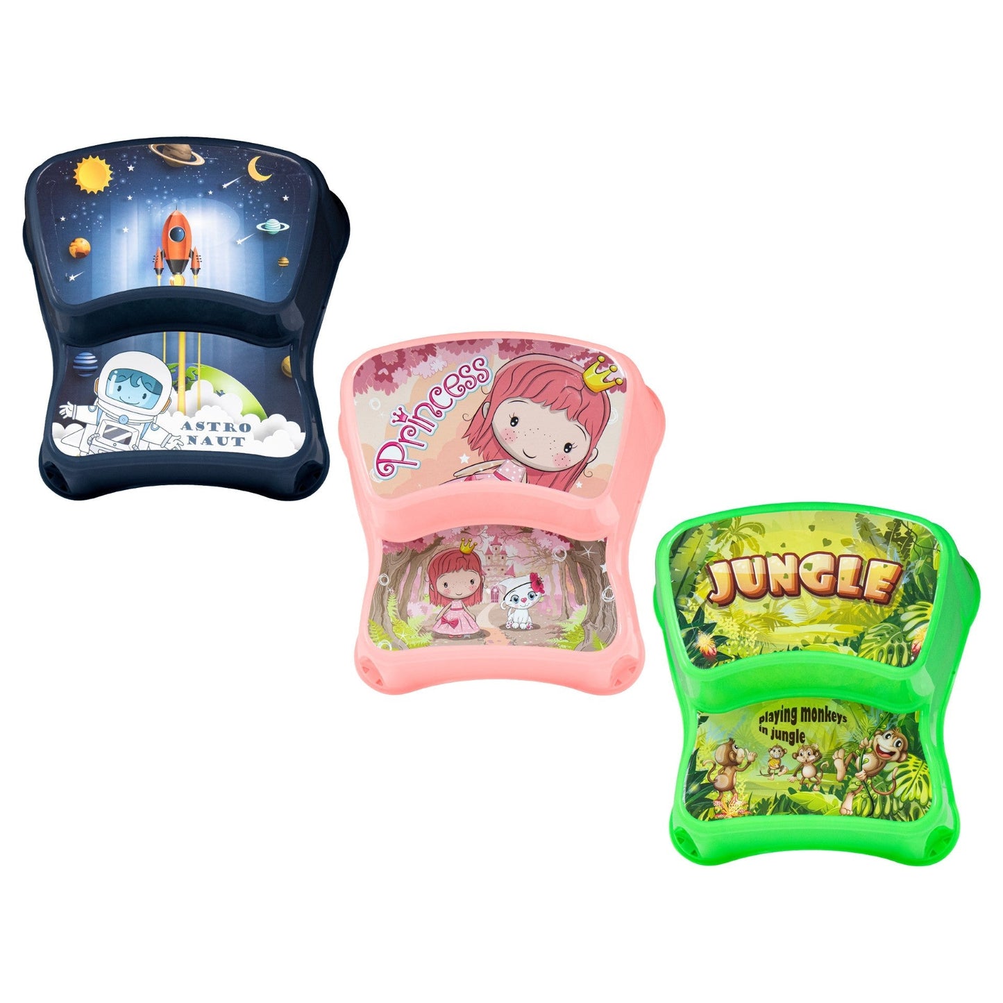 Tuffex Children Plastic Two Step Stool 39.5 x 35 x 23 cm Assorted Designs 10167 / TP506 A