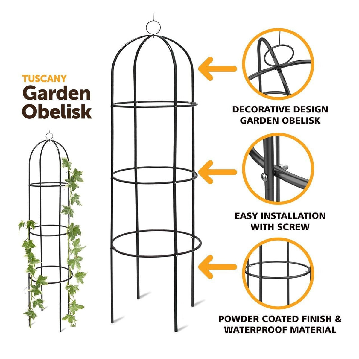 Tuscany Garden Obelisk All Fi x ings Included Garden Essential