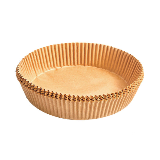 SQ Professional Kitchen Baking Brown Paper Air Fryer Liners Round 20 x 4.5 cm 50pcs 10611