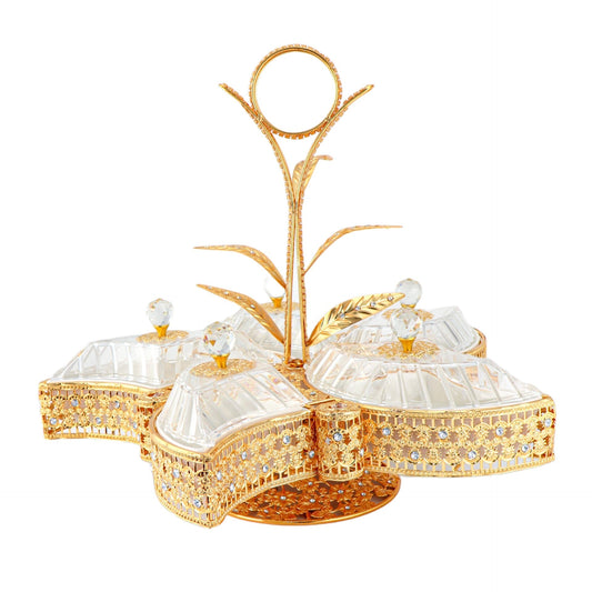 Durane Metal / Plastic Ornate Party Serving Tray Gold E0483-C Clamshell 55 x 46 cm 10679