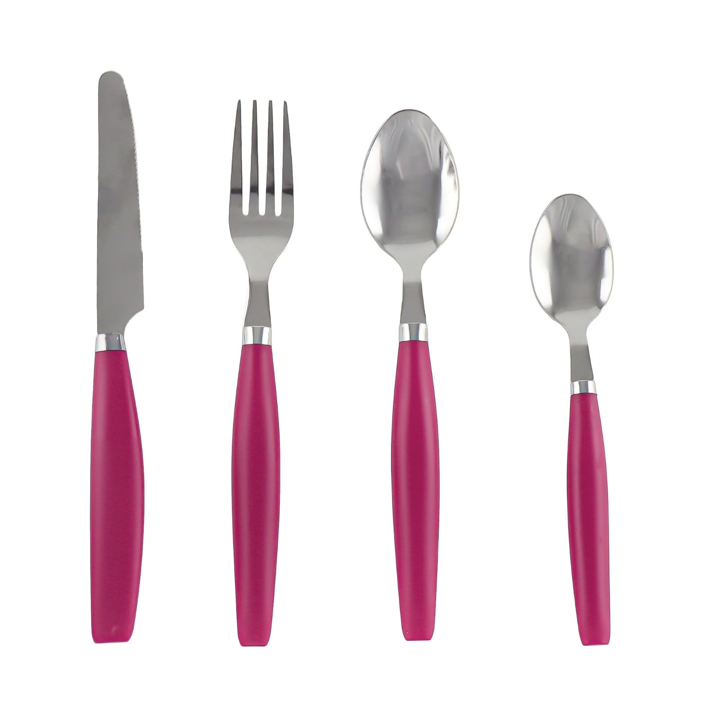 SQ Durane Metal Cutlery Set of 24 Purple 10738 A