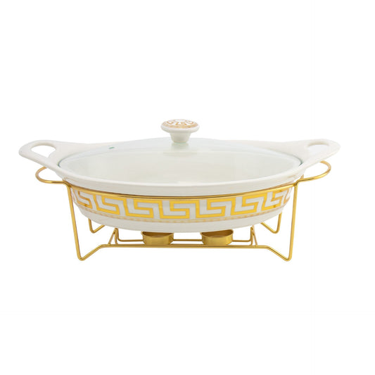 Sq Professional Durane Porcelain Banquet Chafing Dish 1.5L Meander
