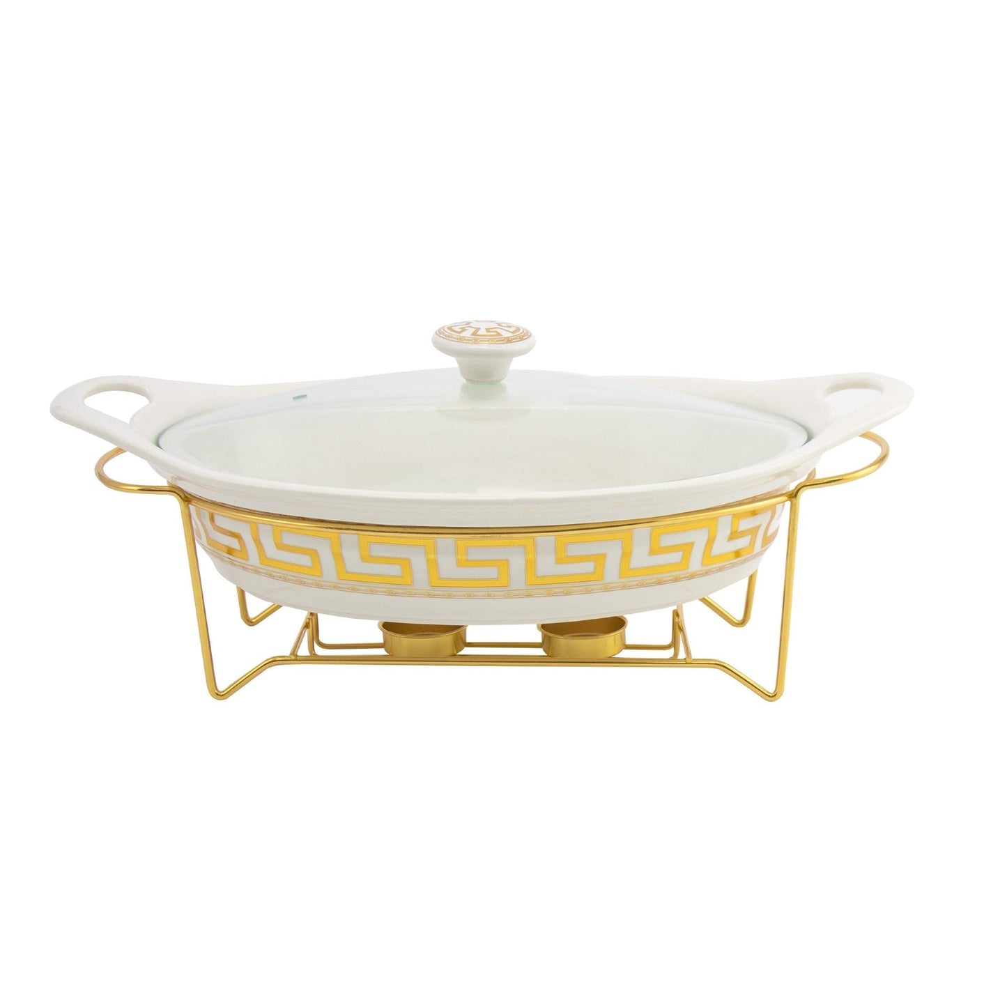SQ Professional Durane Porcelain Banquet Chafing Dish 1.5L Meander 10749