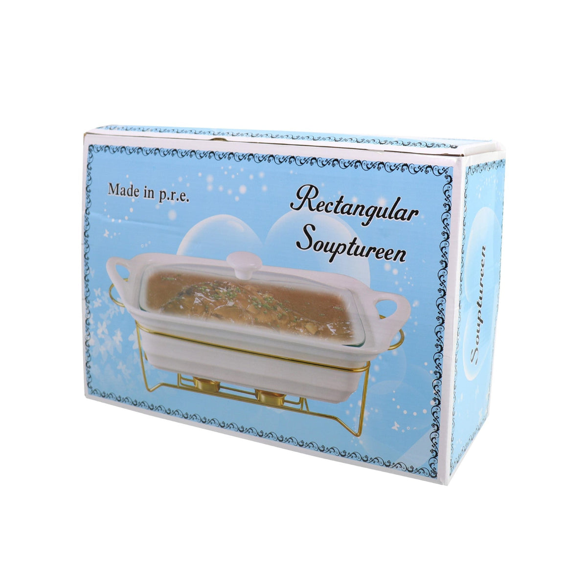 Sq Professional Durane Porcelain Banquet Chafing Dish 1.5L Meander