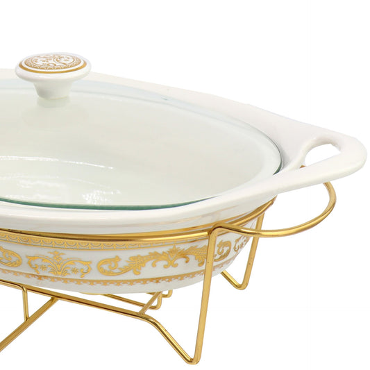 SQ Professional Durane Porcelain Banquet Chafing Dish 1.5L Floral 10751