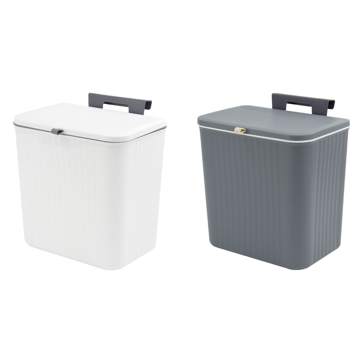 Tuffe x Plastic Kitchen Hanging Bin With Reversible Cover 5L Assorted Colours