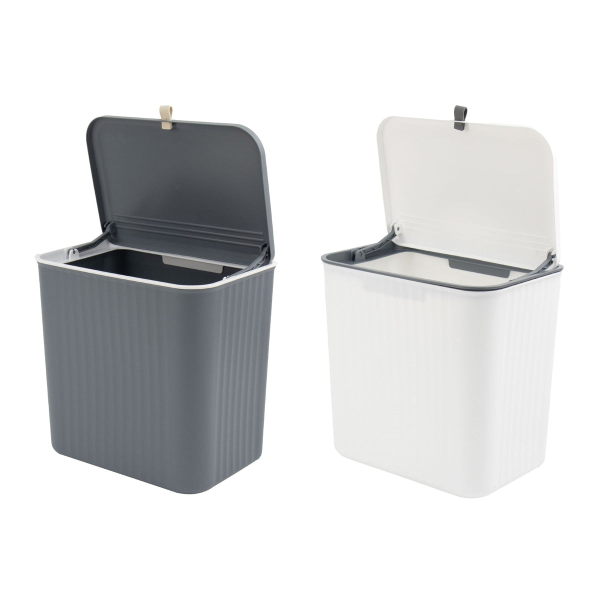 Tuffe x Plastic Kitchen Hanging Bin With Reversible Cover 5L Assorted Colours