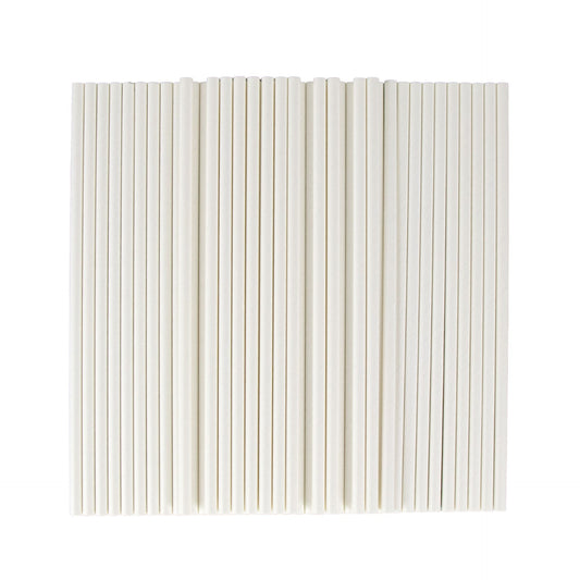 Durane Eco Paper Drinking Straws 6 x 197 mm Pack of 100 White 10811
