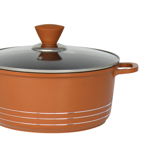 Laria Non Stick Die Cast Stockpot Pan Set 4pcs Copper 10879 A
