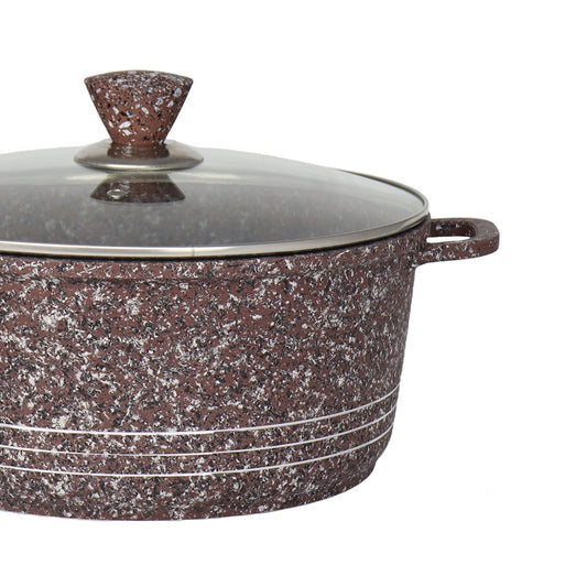 Laria Granite Die Cast Stockpot Pan Set 4pcs Brown 10882