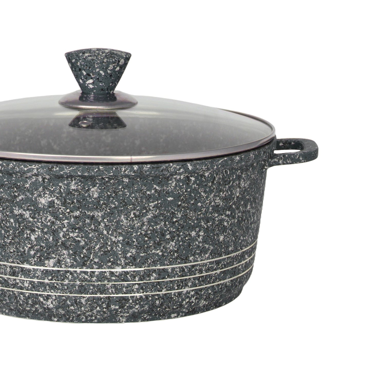 Laria Granite Die Cast Stockpot Pan Set 4pcs Grey 10883
