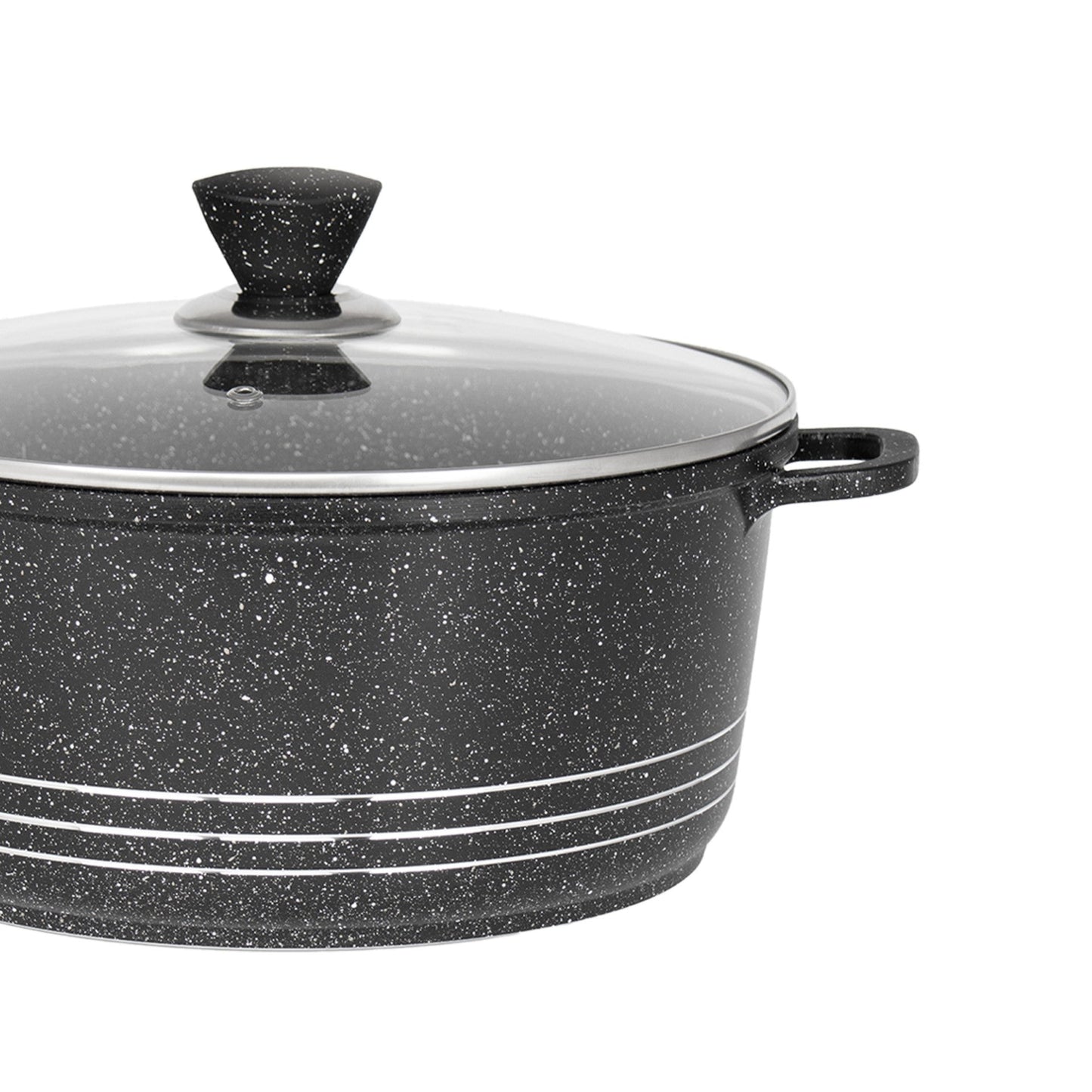 Laria Marbell Die Cast Stockpot Pan Set 4pcs Black 10884