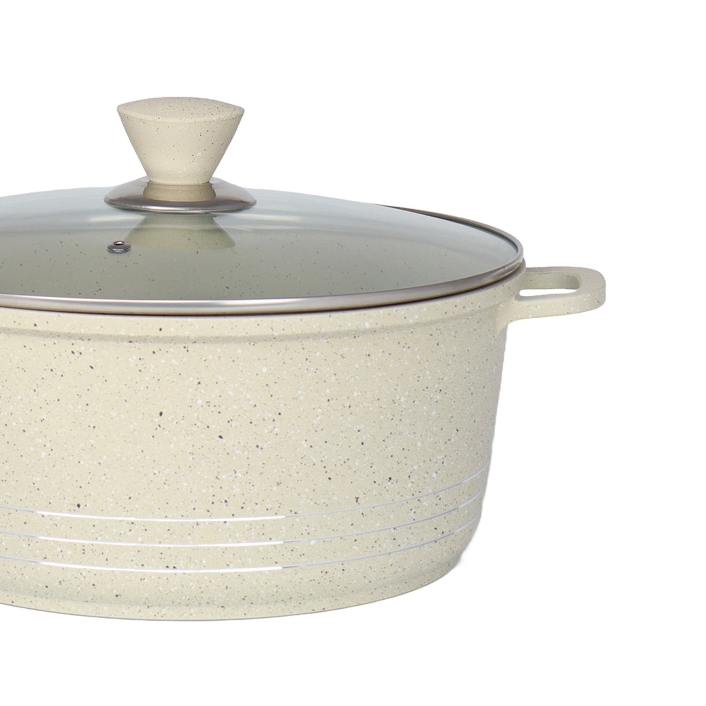 Laria Marbell Die Cast Stockpot Pan Set 4pcs Cream 10885