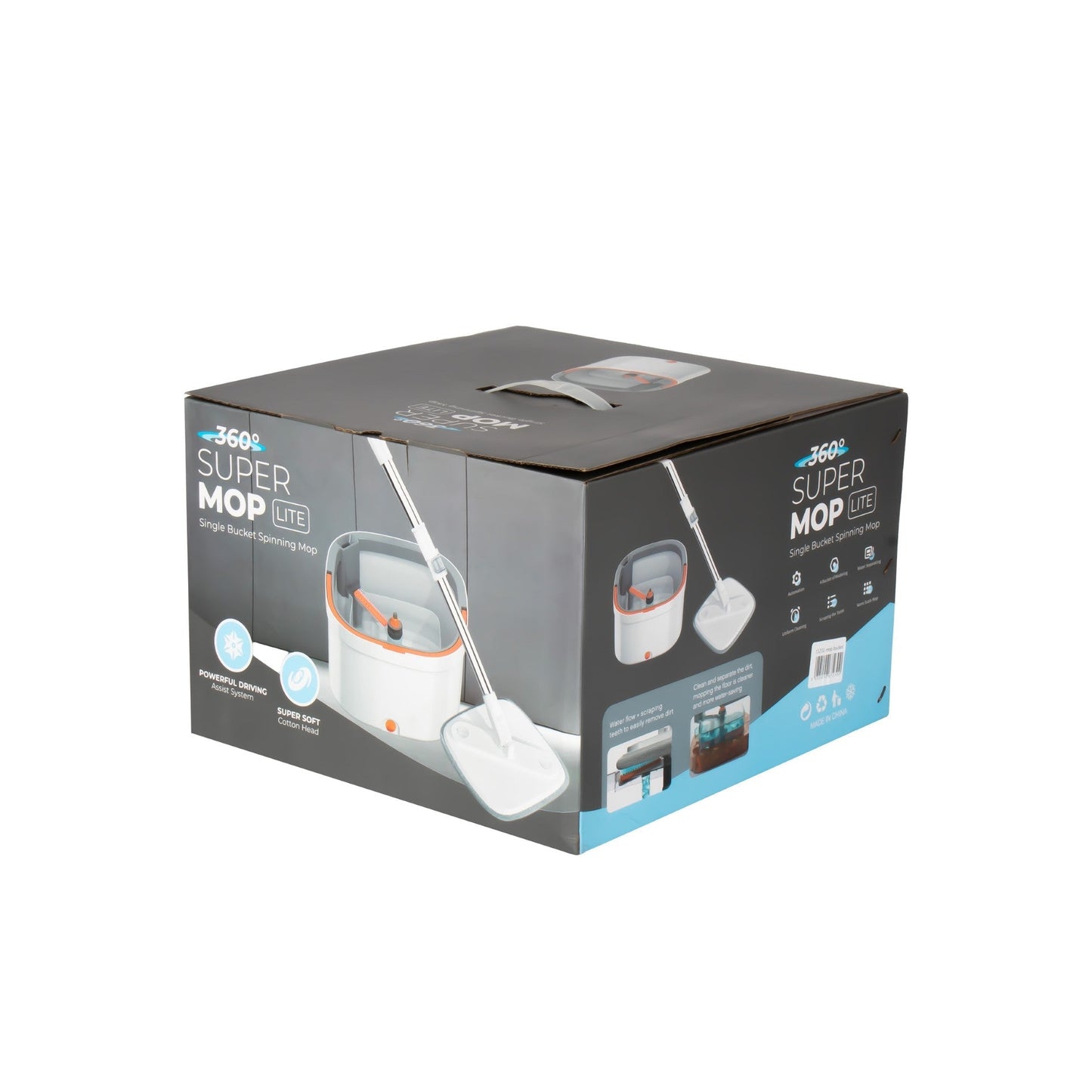 SQ Professional Super Mop Lite Square Spinning Mop Bucket Set 11231 / 11229