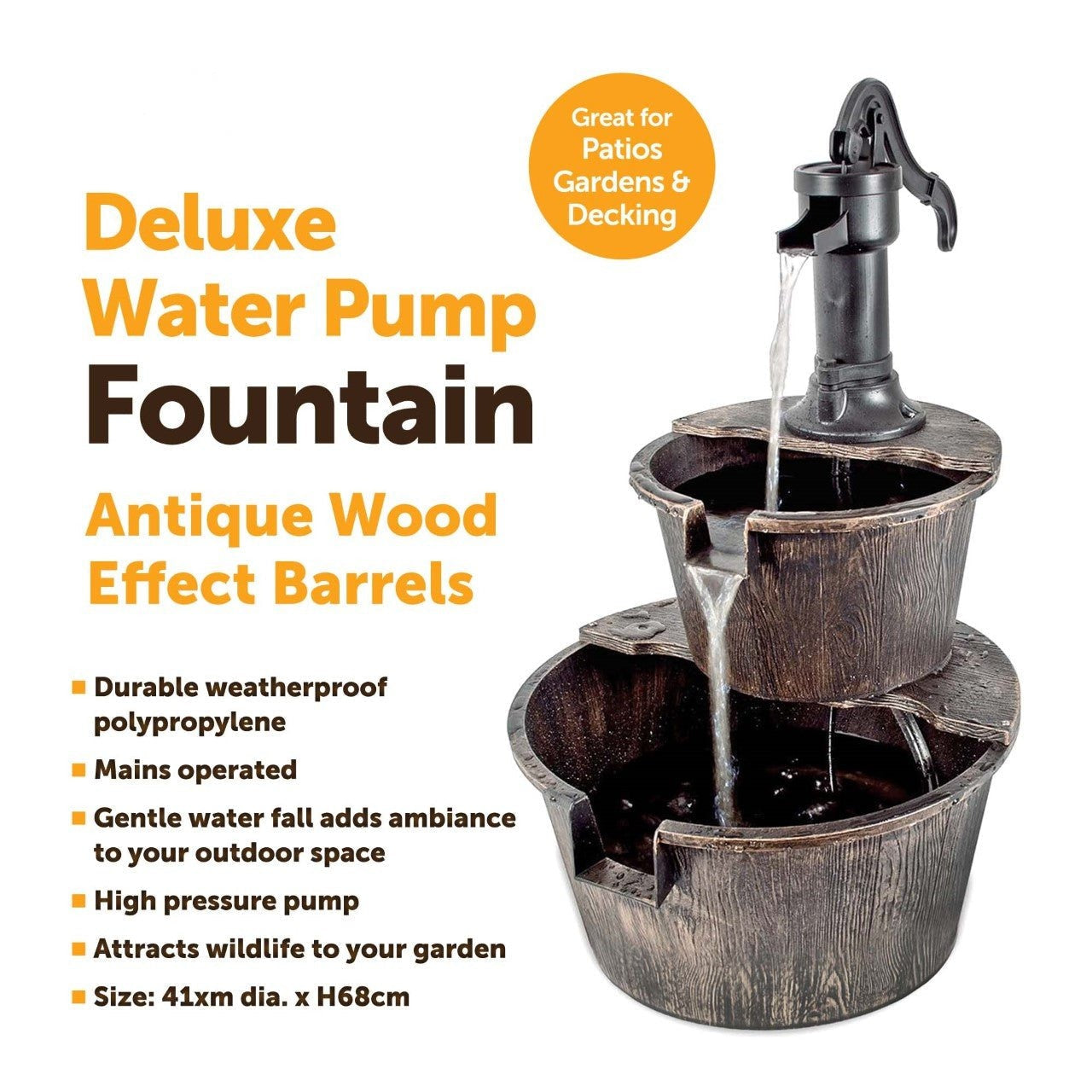 Deluxe Water Feature Fountain Garden Decoration 1123