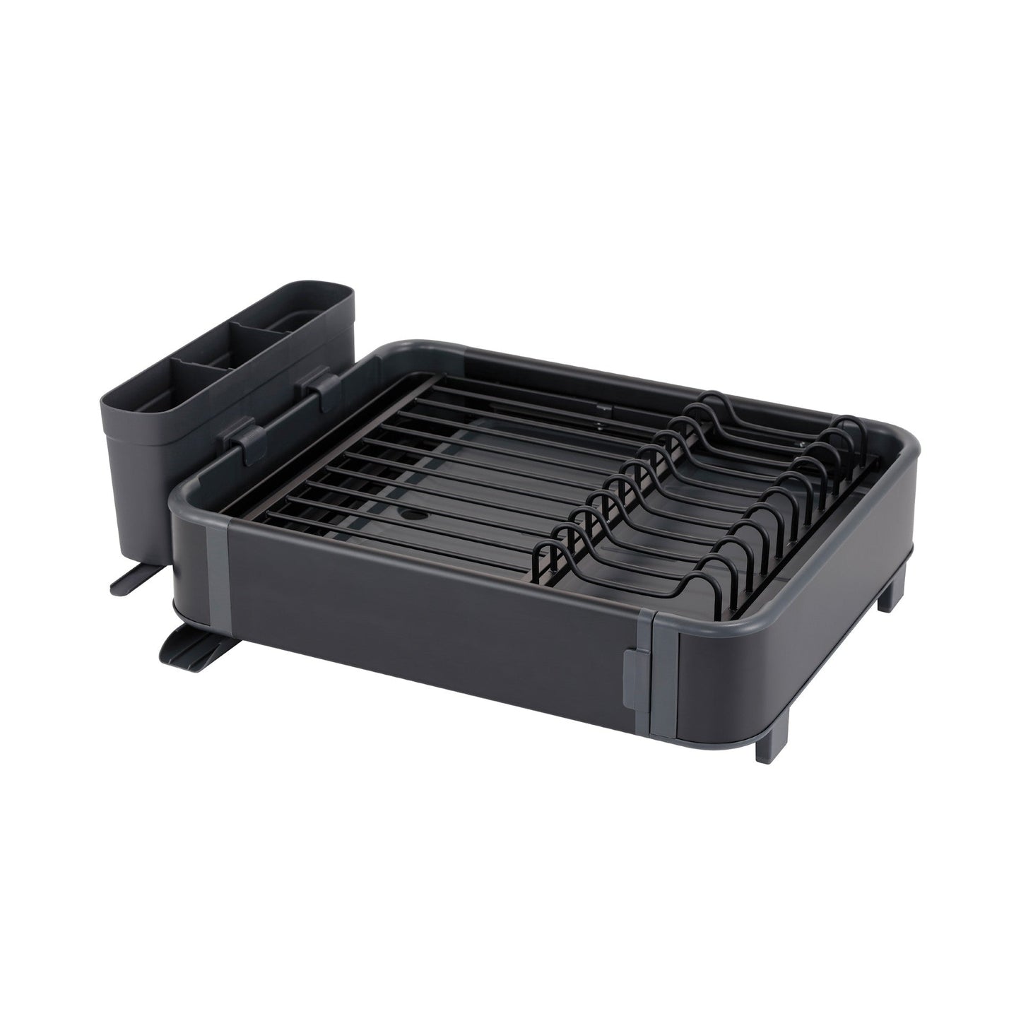 SQ Professional Durane Aluminium Expandable Dish Drainer 43-61 x 30 x 14.5 cm Black 11300