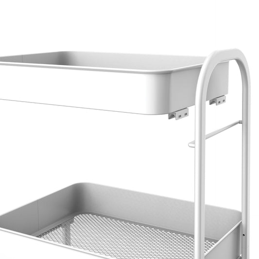 SQ Professional Durane Kitchen Trolley Storage Rack 3 Tier 41.5 x 30.5 x 77.2 cm White 11303