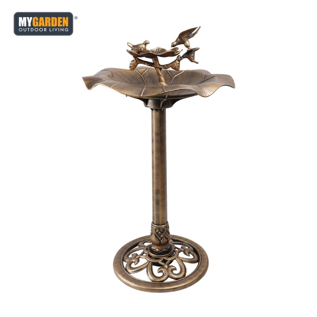 Traditional Weatherproof Bronze Effect Garden Bird Bath 1036