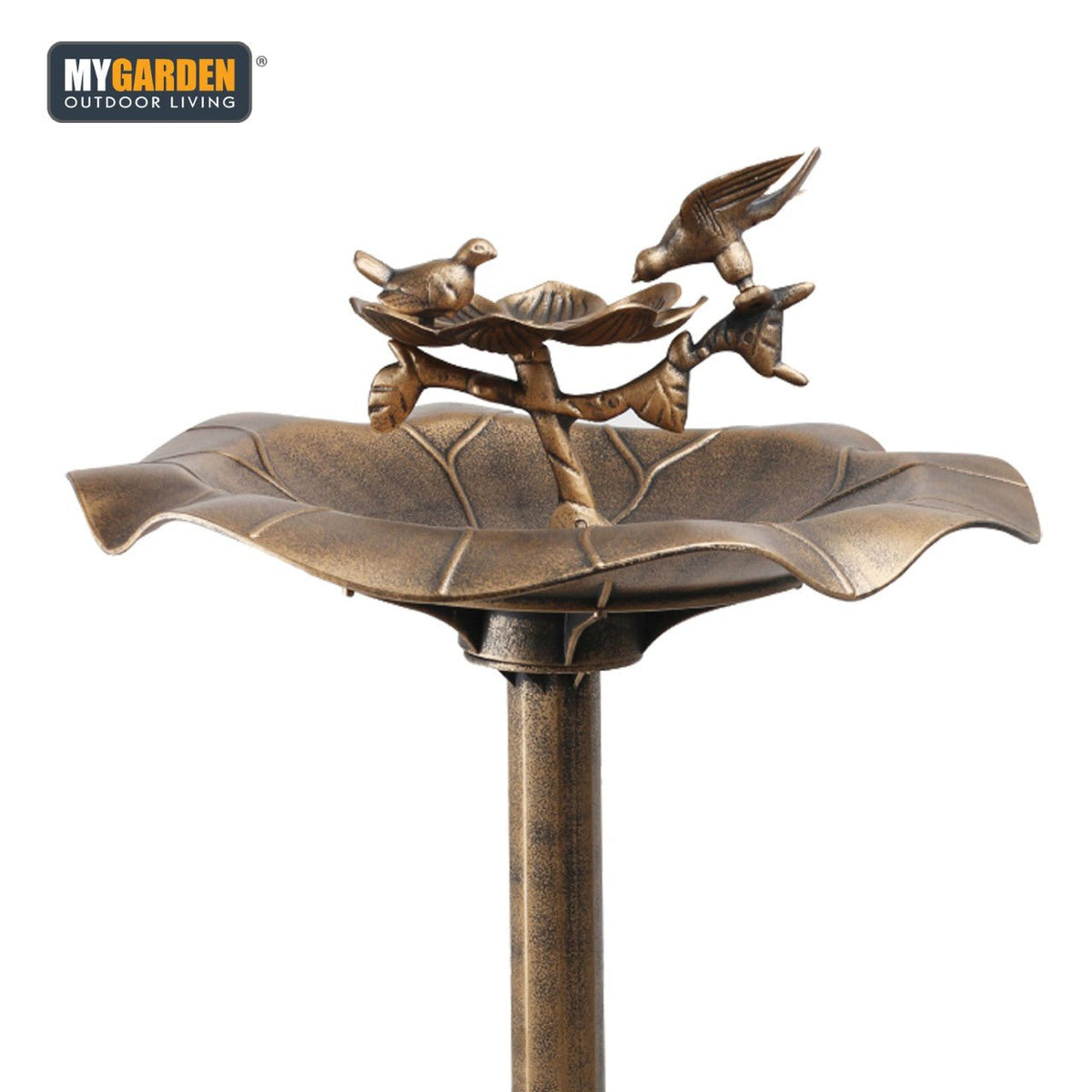 Traditional Weatherproof Bronze Effect Garden Bird Bath