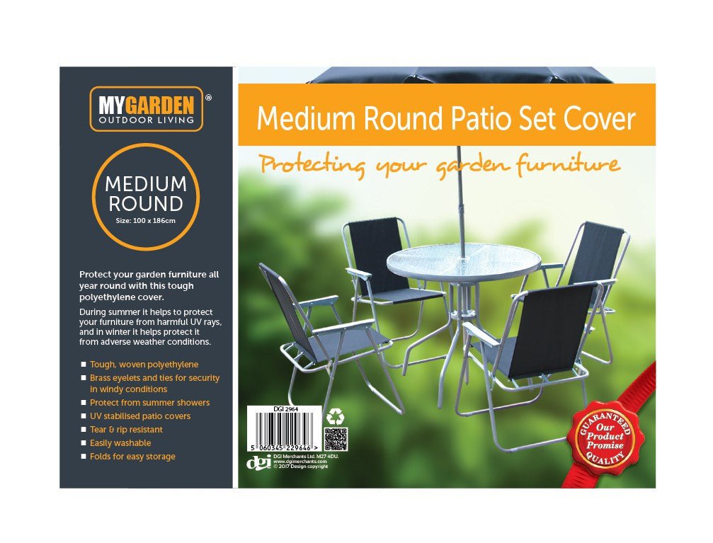 Medium Round Patio Set Cover - 100cm x 186cm