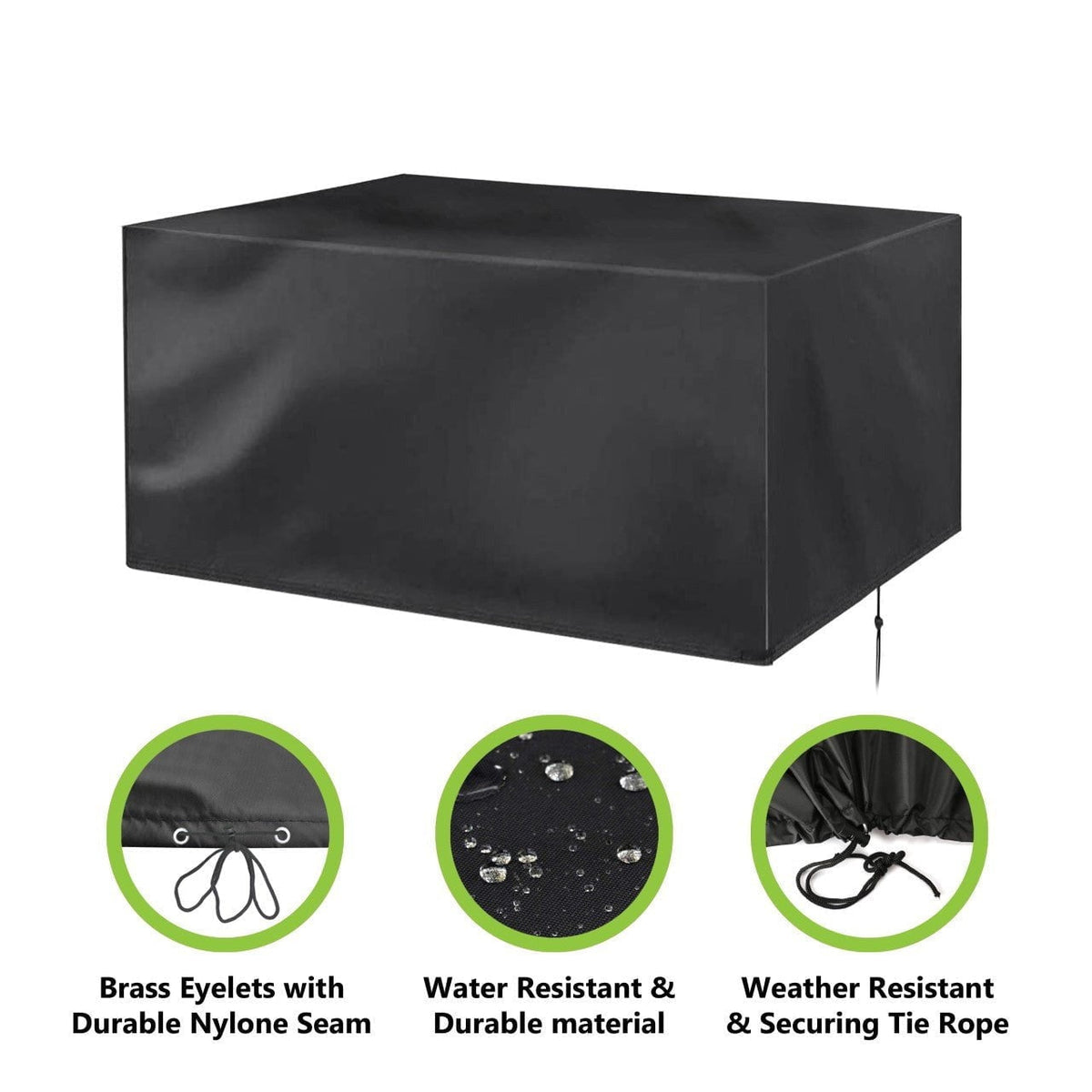 Garden Square Table Water Resistant Cover - 123cm x 123cm x 74cm