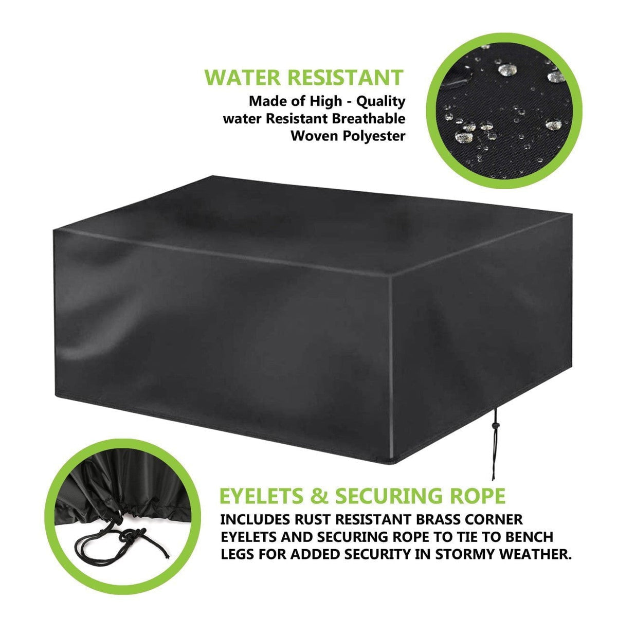 Garden Square Table Water Resistant Cover - 123cm x 123cm x 74cm